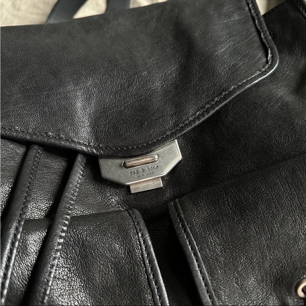rag & bone Black Leather Backpack - Picture 9 of 9